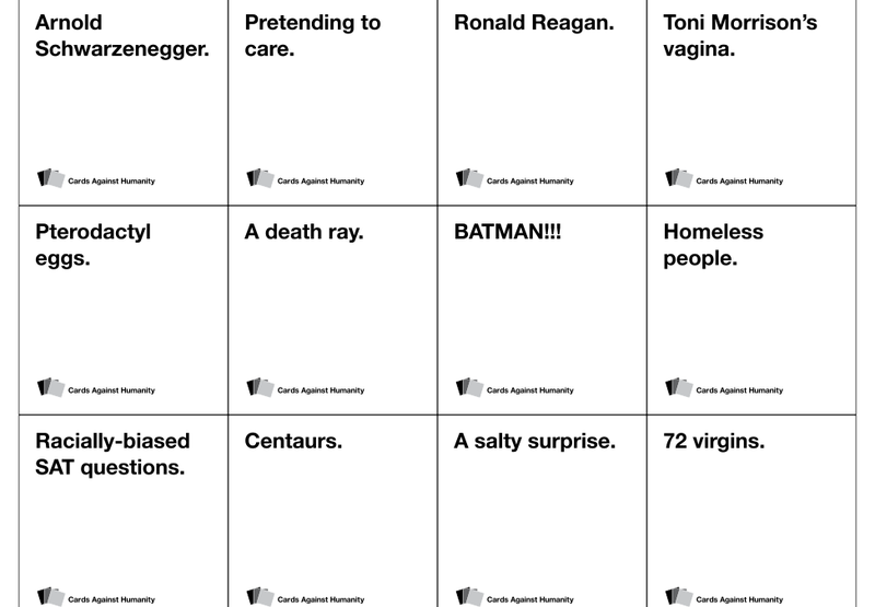 Illustration for article titled Have You Played the Hilariously Offensive Game 'Cards Against Humanity'?